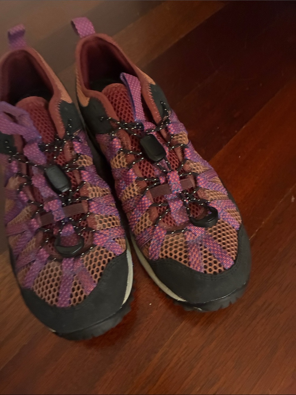 Merrell Women’s Purple and Rust Mesh Trail Shoes - Picture 4 of 8
